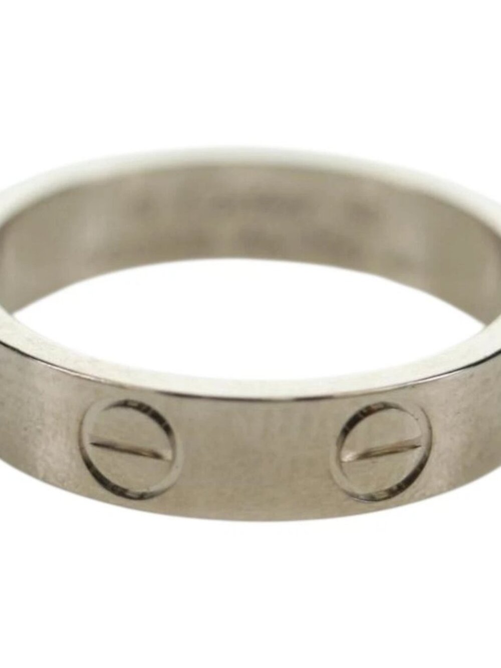 CARTIER Love Ring Ring 750 White Gold Auth am11120SM